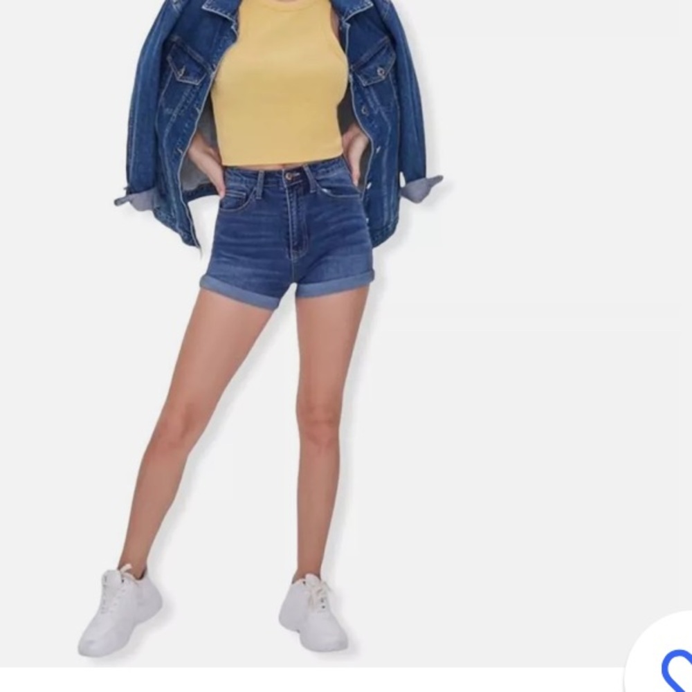 Forever 21 brand high waisted cuffed shorts size 27